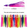 60Pcs Octopus Squid Skirt Lures Bait Saltwater Fishing Soft Lure 2inch-4.72inch