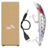 USB Rechargeable LED Wobblers Electric Vibration Twitching Fishing Lures