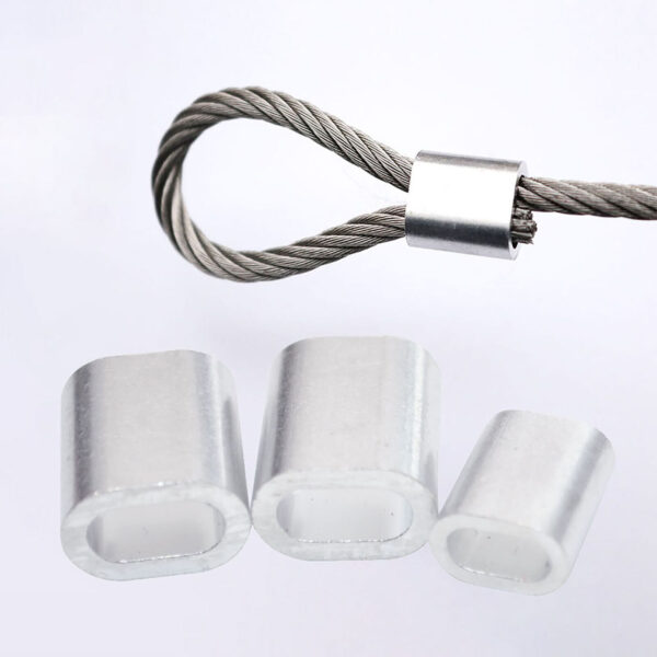 Oval Aluminium Wire Rope Ferrules Clamp Sleeves Crimping For Steel Wire Rope