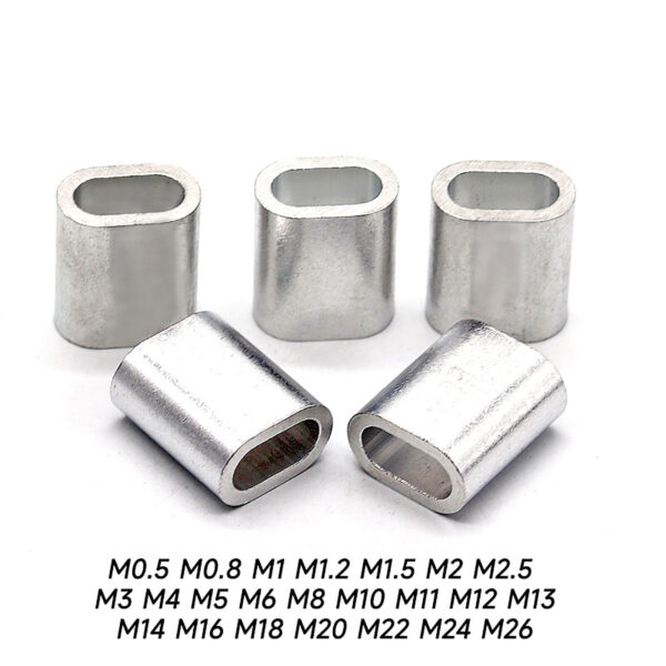 Oval Aluminium Wire Rope Ferrules Clamp Sleeves Crimping For Steel Wire Rope
