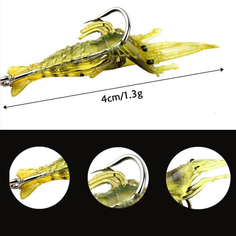 4cm Shrimp Soft Prawn Lure Hook Saltwater Fishing Lures-Shenzhen Sikes Technology Co. LTD 4cm Shrimp Soft Prawn Lure Hook Saltwater Fishing Lures-Shenzhen Sikes Technology Co. LTD