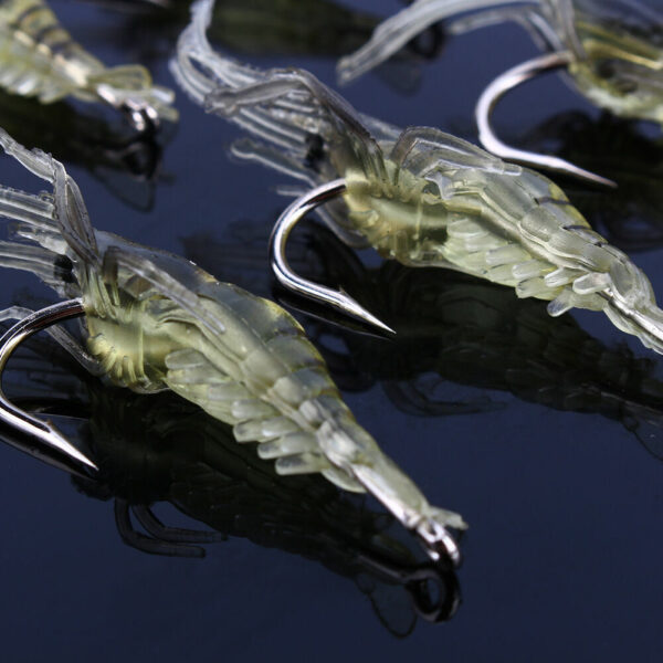 4cm Shrimp Soft Prawn Lure Hook Saltwater Fishing Lures