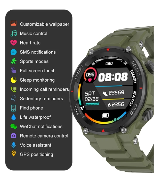 Outdoor Waterproof IP68 Smartwatch Sport DT5 For men and Women-Shenzhen Sikes Technology Co. LTD Outdoor Waterproof IP68 Smartwatch Sport DT5 For men and Women-Shenzhen Sikes Technology Co. LTD