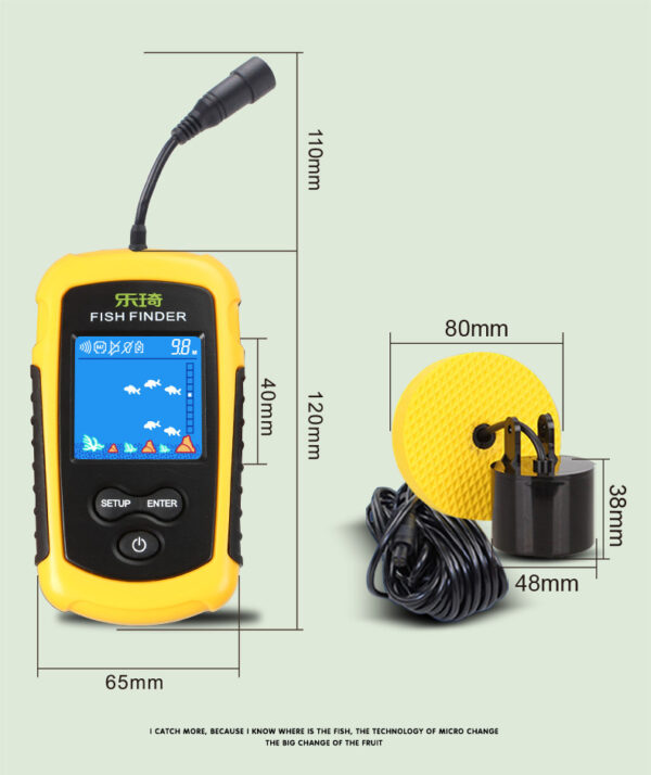 LUCKY Portable Handheld Fish Depth Finder Sonar Boat Fishfinder