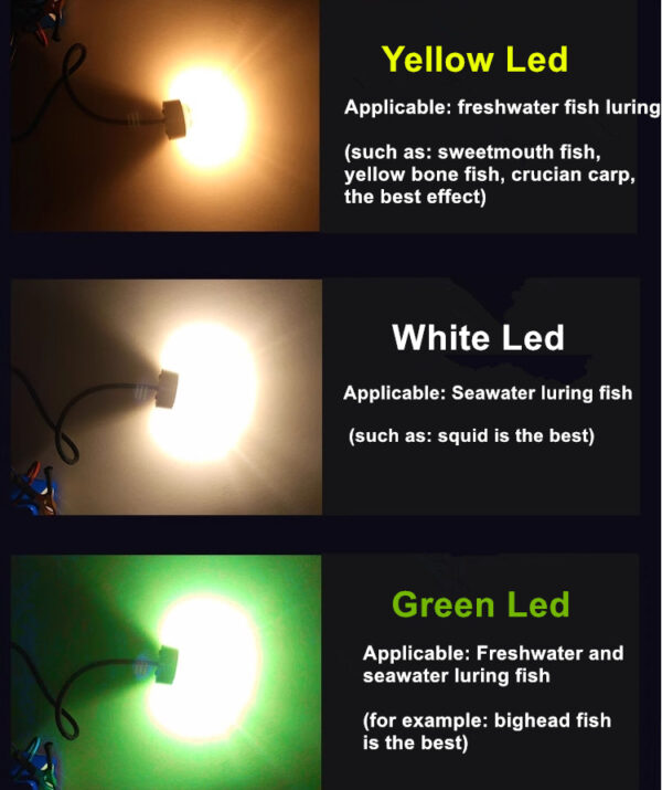 12-24V 400W 450W Underwater Night Green Fishing Lamp