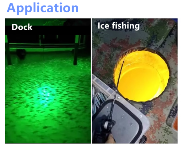 IP68 700W LED Squid Lamp Underwater Green Fishing Light