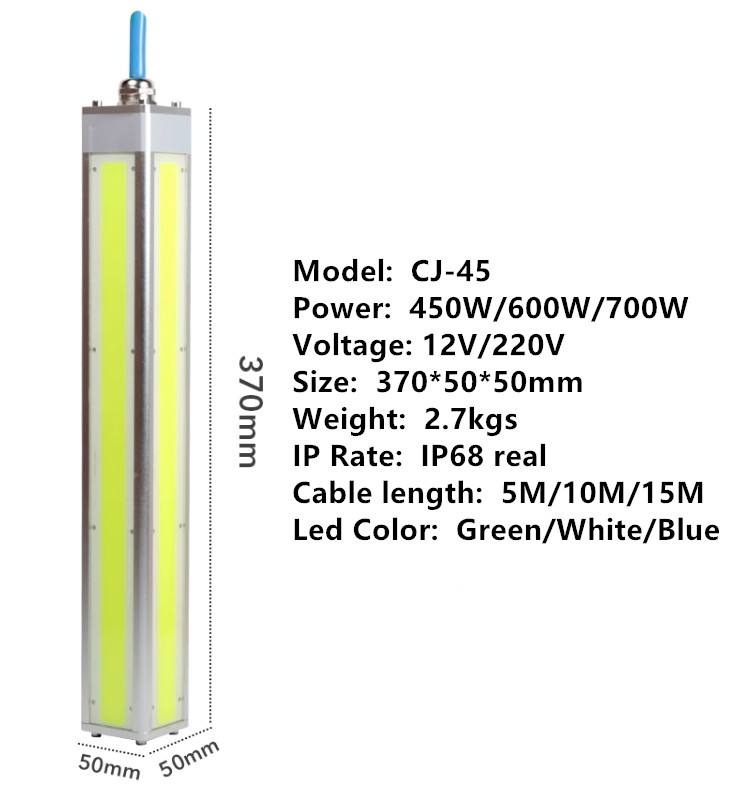 IP68 700W LED Squid Lamp Underwater Green Fishing Light-Shenzhen Sikes Technology Co. LTD IP68 700W LED Squid Lamp Underwater Green Fishing Light-Shenzhen Sikes Technology Co. LTD