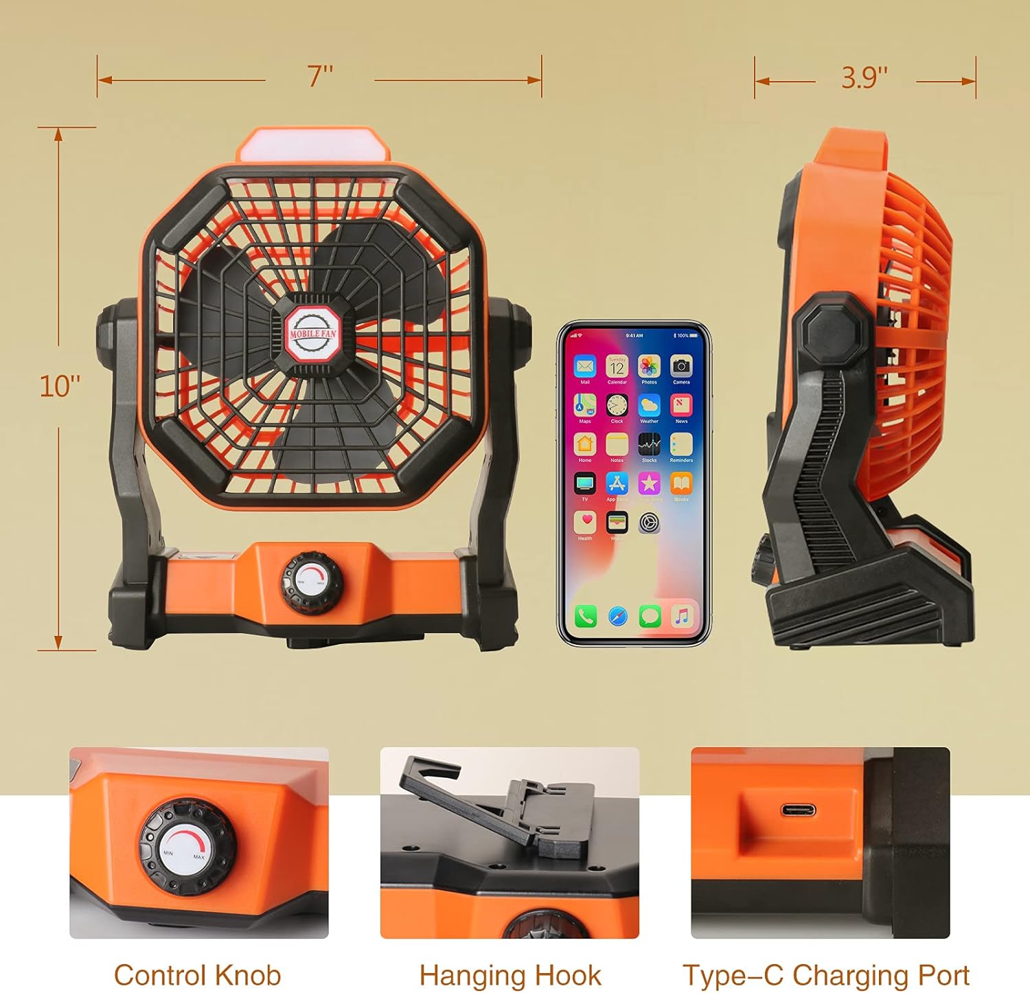Rechargeable Portable Camping Fan with LED Lantern for Fishing Tent-Shenzhen Sikes Technology Co. LTD Rechargeable Portable Camping Fan with LED Lantern for Fishing Tent-Shenzhen Sikes Technology Co. LTD