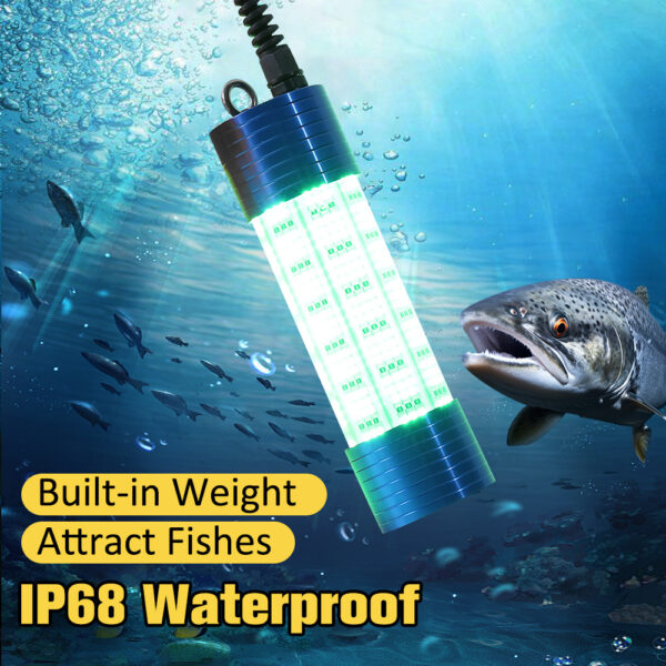 150W 12V LED Underwater Fishing Lights For Night Fishing, Squid, and Baitfish