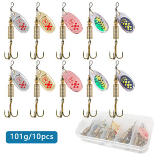 10PCS inline Spinners (Panther Martin, Rooster Tail)