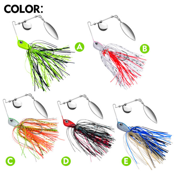 Wholesale 10G/14G Spinnerbait Lures - Weedless Buzzbait with Metal Blade & Silicone Skirt