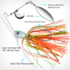 Wholesale 10G/14G Spinnerbait Lures - Weedless Buzzbait with Metal Blade & Silicone Skirt