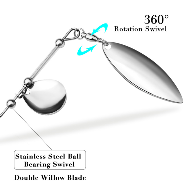 Wholesale 10G/14G Spinnerbait Lures - Weedless Buzzbait with Metal Blade & Silicone Skirt