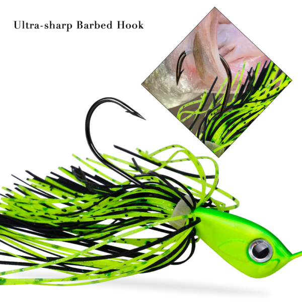 Wholesale 10G/14G Spinnerbait Lures - Weedless Buzzbait with Metal Blade & Silicone Skirt