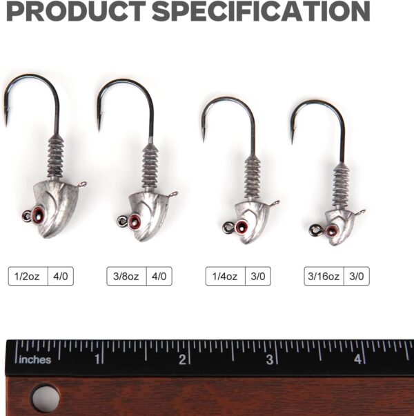 Swimbait Jig Heads with Stacked Cone Keeper