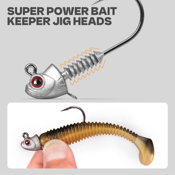 Swimbait Jig Heads with Stacked Cone Keeper