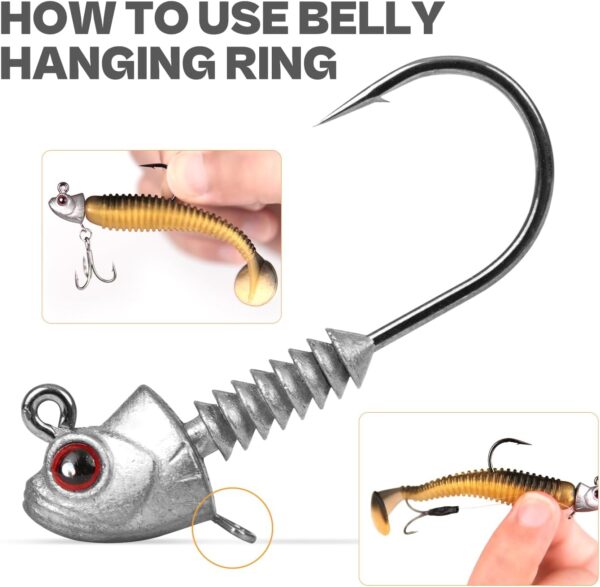 Swimbait Jig Heads with Stacked Cone Keeper