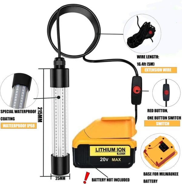 20V 13W 16W Green Underwater LED Submersible Fishing Light for bulk sale