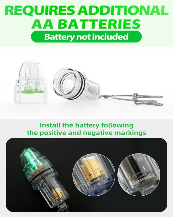 Underwater LED Fishing Lights – Green Deep Drop Lure Light, Waterproof Strobe 2,100 ft Depth Perfect for Swordfish, Halibut, Tuna & Grouper