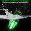 Underwater LED Fishing Lights – Green Deep Drop Lure Light, Waterproof Strobe 2,100 ft Depth Perfect for Swordfish, Halibut, Tuna & Grouper