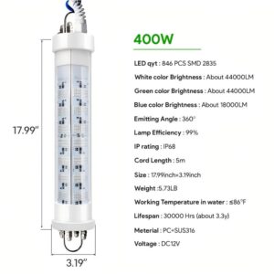 400W LED Fishing Light – Powerful Underwater Fishing Light 400W LED Fishing Light – Powerful Underwater Fishing Light