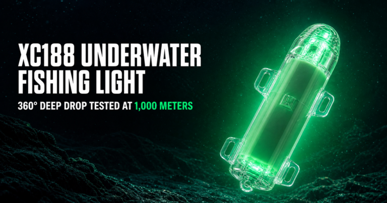 XC188 disposable underwater fishing light 360 degree LED