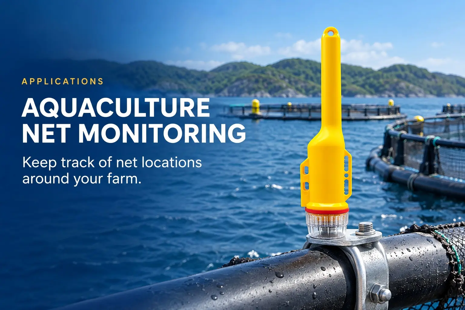Sikes aquaculture net monitoring application with AIS tracker