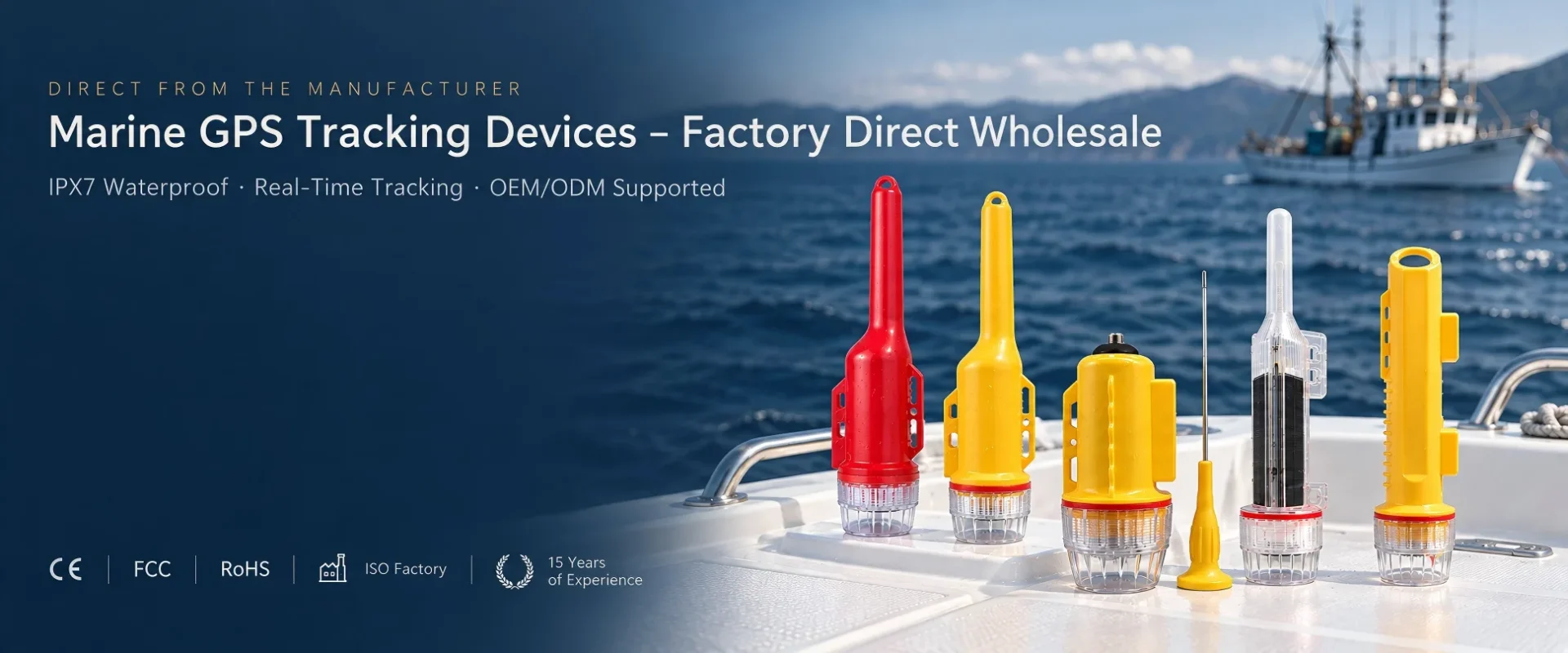 Sikes marine GPS tracker and AIS buoy manufacturer banner - factory direct wholesale