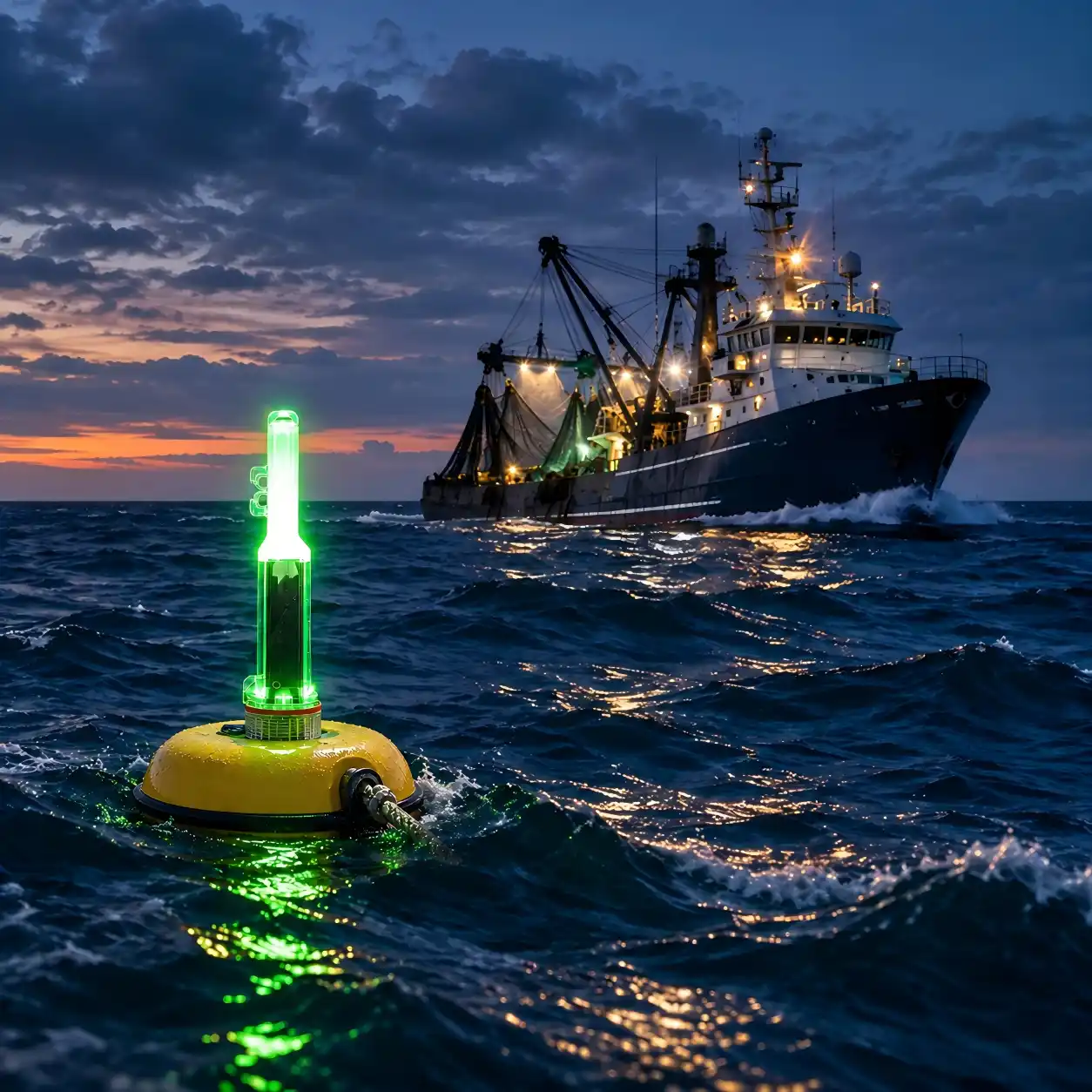 Offshore and deep sea commercial fishing with pressure-tested equipment